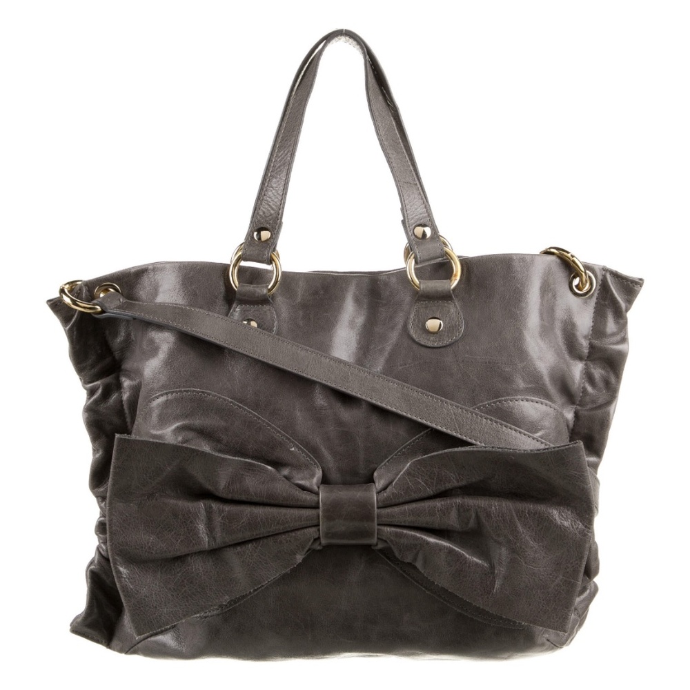 Red Valentino Grained Leather Tote Bag